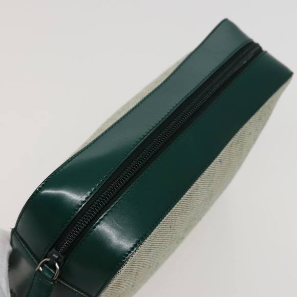 PRADA Shoulder Bag Canvas Leather Green Auth 78960 - Picture 5 of 16